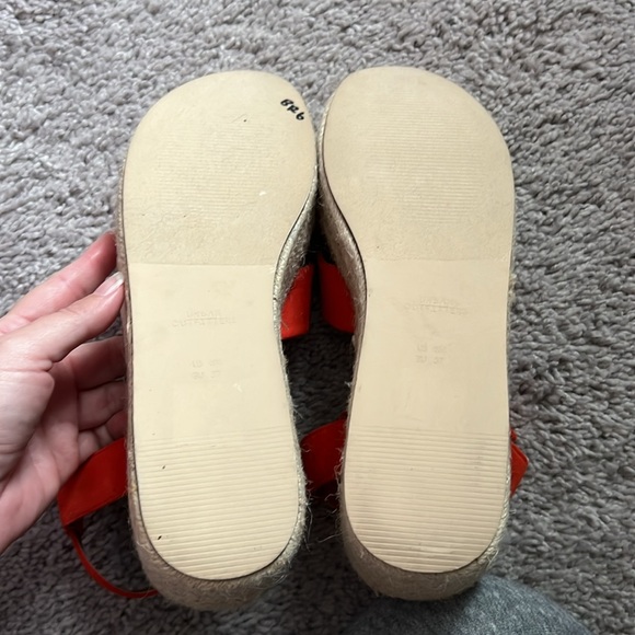NWOB Dark Orange Suede Espadrilles Urban Outfitters - 6 - Picture 6 of 7